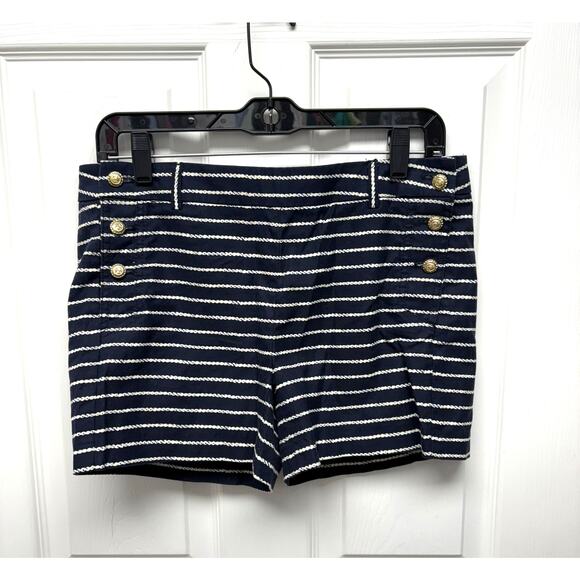 Cynthia Rowley Navy Blue Sailor Shorts, Nautical Buttons, Cotton, Women's Size 4 - Picture 1 of 4